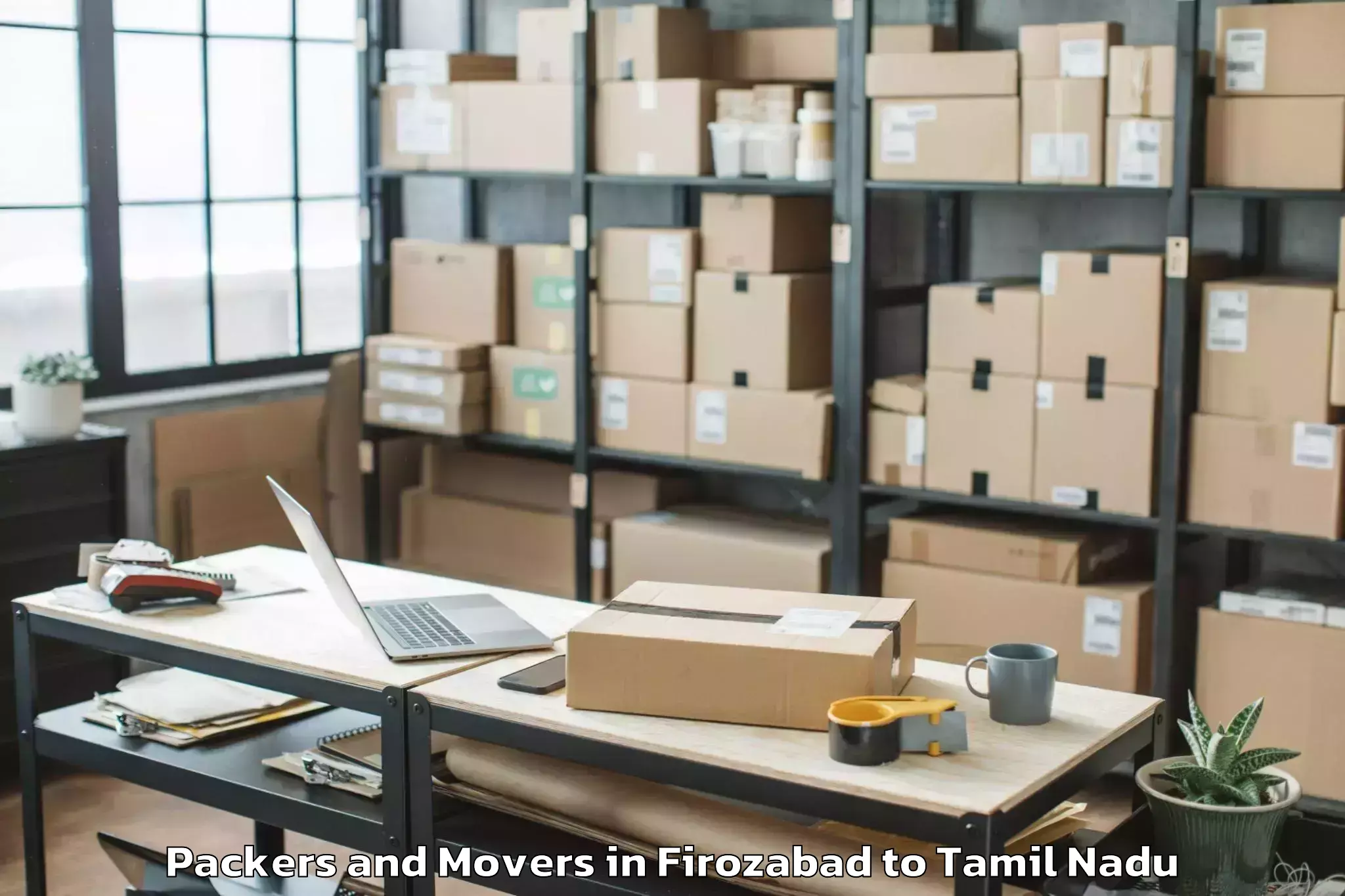 Expert Firozabad to Turaiyur Packers And Movers